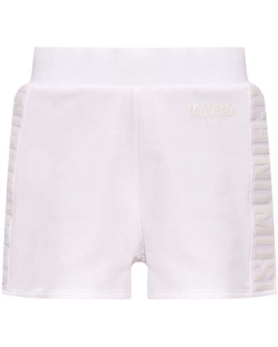 Moschino Logo-print Cotton Shorts - White