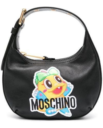 Moschino Bolso shopper con parche del logo - Negro