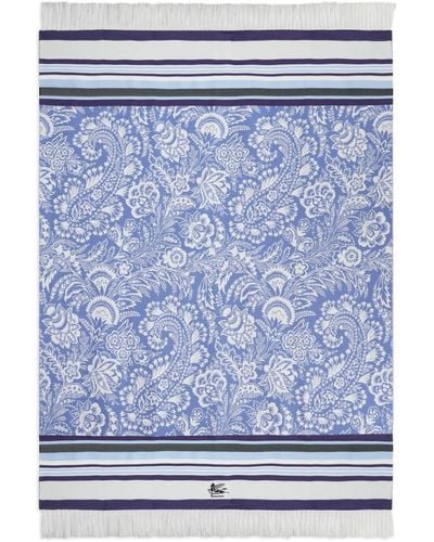 Etro Paisley-print Beach Towel - Blue