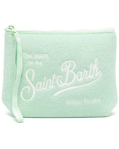 Mc2 Saint Barth Aline Terry-cloth Wash Bag - Green