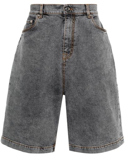 Etro Pegaso Jeans-Shorts - Grau
