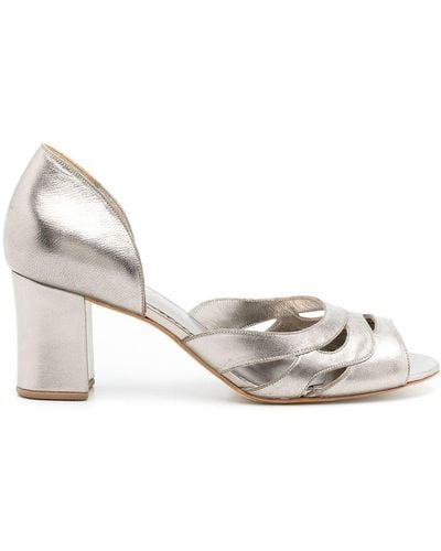 Sarah Chofakian Kate Metallic Court Shoes - White