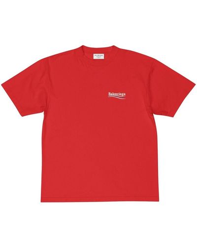 Balenciaga Katoenen T-shirt - Rood