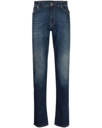 PT Torino Jeans Met Verwassen Effect - Blauw