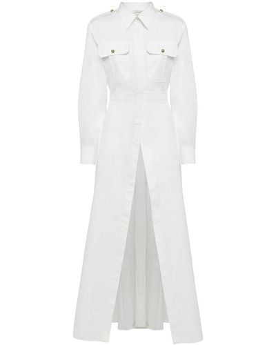 Alexander McQueen Camisa larga - Blanco