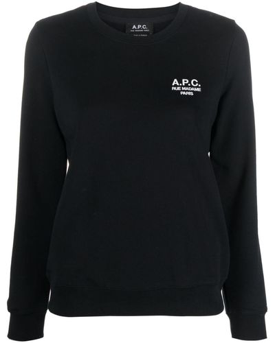 A.P.C. Sweat Skye en coton à logo brodé - Noir