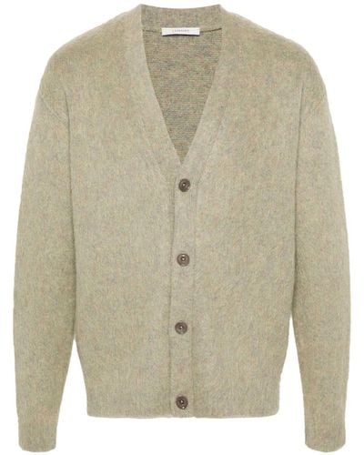 Lemaire Brushed-effect Cardigan - Green