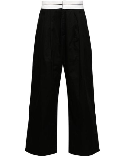 Societe Anonyme Pleated Wide-leg Trousers - Black