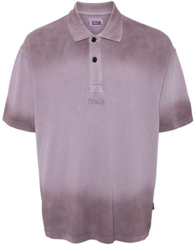 Izzue Logo-embroidered Cotton Polo Shirt - Purple