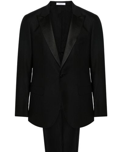 Boglioli Interlock-twill Virgin-wool Suit - Black