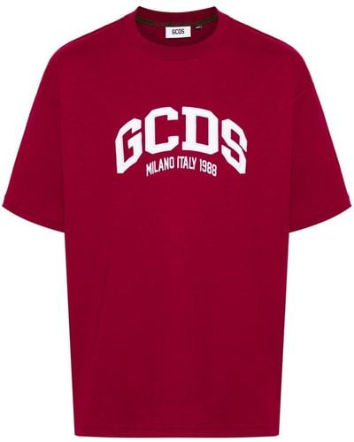 Gcds T-shirt Met Logo-applicatie - Rood