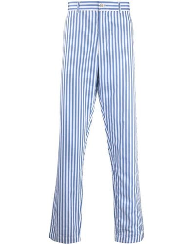 Comme des Garçons Striped Tailored Pants - Blue