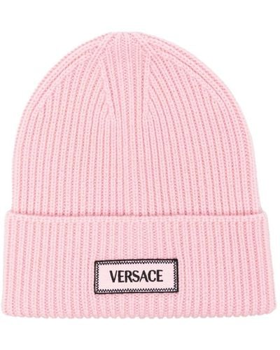 Versace リブニット ビーニー - ピンク
