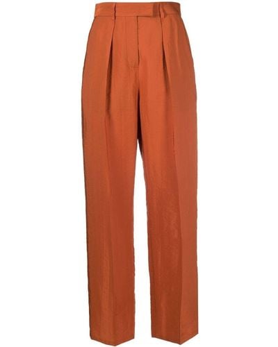 Karl Lagerfeld Pantalones de vestir de talle alto - Naranja