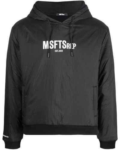Msftsrep Logo-print Detail Hoodie - Black