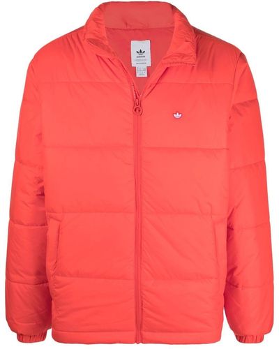 adidas Stand-up Collar Puffer Jacket - Red