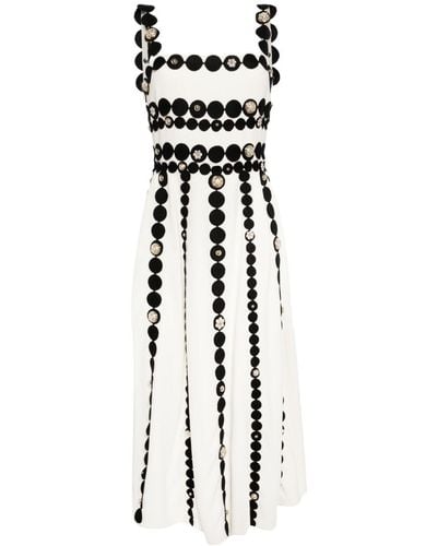 Elie Saab Crystal-embellished Cady Dress - Black