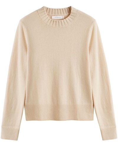Chinti & Parker Crew-neck Ribbed Sweater - Natural