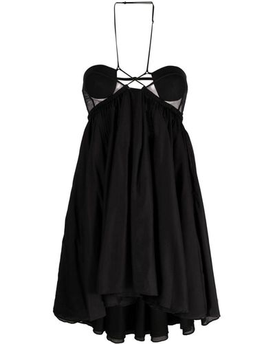 Nensi Dojaka Short Dress With Sweetheart Neckline - Black