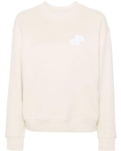 Patou Katoenen Sweater Met Logopatch - Naturel