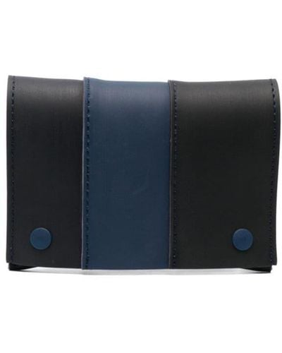 Sunnei Panelled-design Leather Wallet - Blue