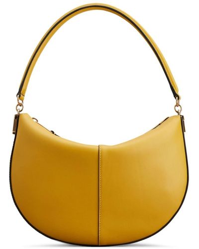 Tod's Mini T Case Leather Shoulder Bag - Yellow
