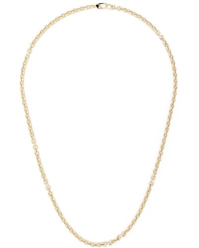 Lizzie Mandler Collar Micro Chain en oro amarillo de 18kt - Blanco