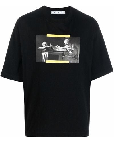 Off-White c/o Virgil Abloh T-shirt con stampa Caravaggio - Nero