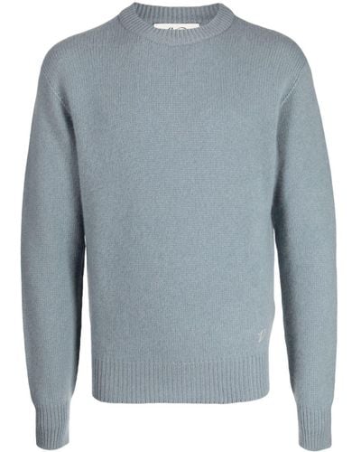 Valstar Logo-embroidered Cashmere Sweater - Blue