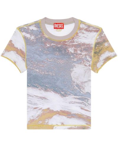 DIESEL T-shirt Met Print - Meerkleurig