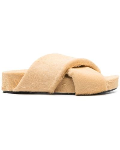 Jil Sander Crossover-strap Detail Sandals - Natural