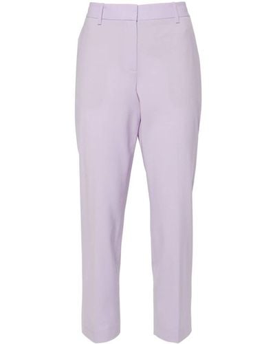 Theory Cropped Slim-cut Trousres - Purple
