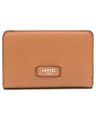 Lancel Zip Compact Wallet - Natural