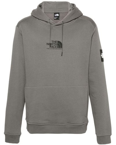 The North Face Logo-print Cotton Hoodie - Grey