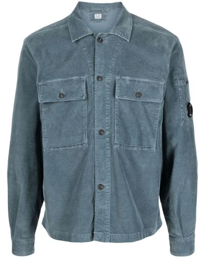 C.P. Company Hemdjacke aus Cord - Blau