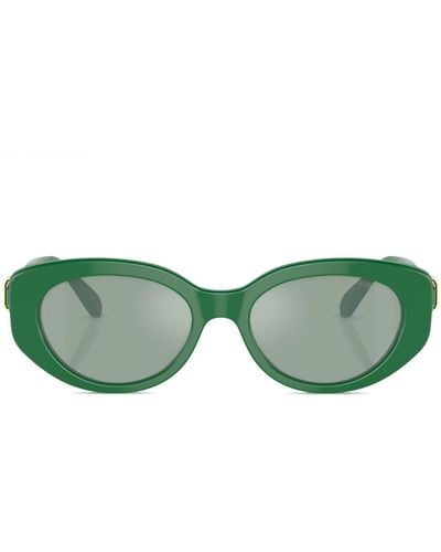 Swarovski Occhiali da sole tondi con decorazione - Verde