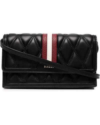 Bally Diamond Quilted Leather Crossbody Bag