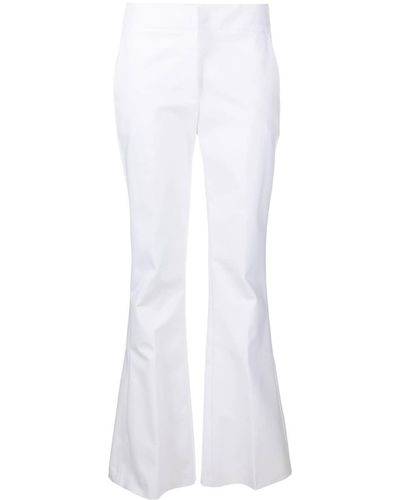 Genny Mid-rise Bootcut Pants - White