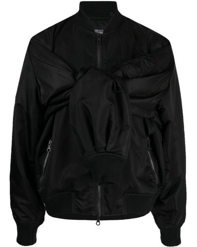 Mostly Heard Rarely Seen Logo-embroidered panelled jacket - Nero
