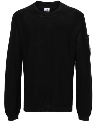 C.P. Company Honeycomb-knit Cotton Sweater - Black