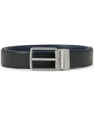 Lacoste Perforated-detail Reversible Belt - Black