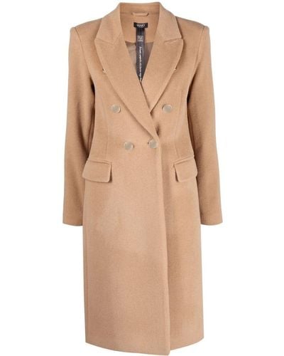 Liu Jo Tailored Double-breasted Coat - Natural