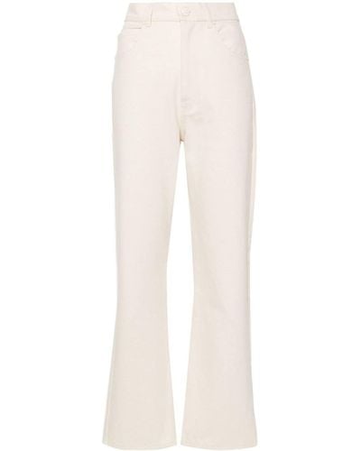 Max Mara High-waist Straight-leg Trousers - White