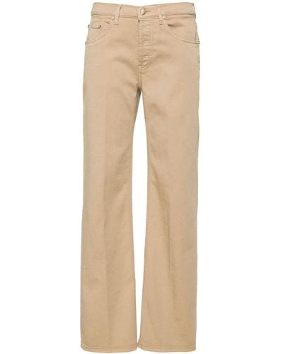Dondup Jacklyn Mid-rise Wide-leg Jeans - Natural