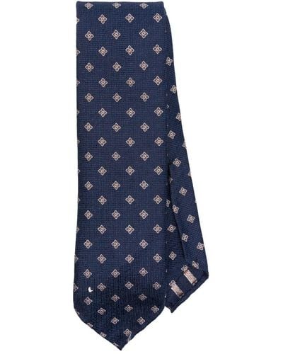 Lardini Cravate à motif géométrique - Bleu