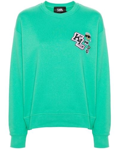 Karl Lagerfeld Ikonik Karl-patch Sweatshirt - Green