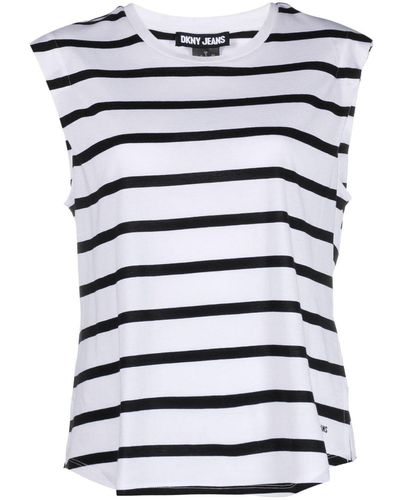 DKNY Striped Tank Top - White