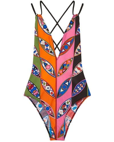 Emilio Pucci プリント ワンピース水着 - レッド