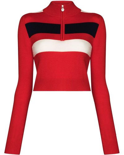 Perfect Moment Top Mania con lavorazione a maglia - Rosso