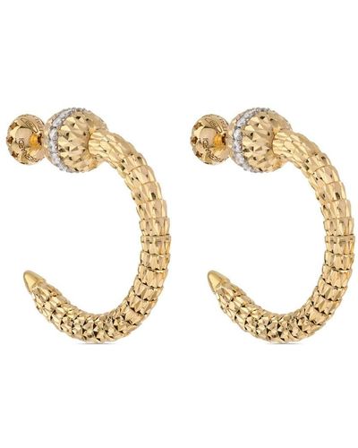 Officina Bernardi 18kt Yellow Gold Ophidia Diamond Hoop Earrings - Metallic